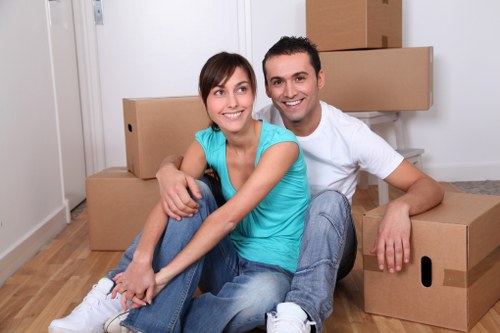 Moving boxes and furniture during a Tufnell Park removal service