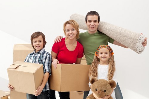 Packing and loading furniture into a moving van in North London