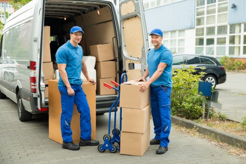 Careful packing and handling of office equipment for a local relocation