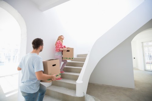 Commercial relocation transport and loading setup in North London