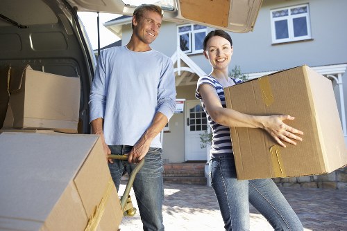 Recyclable materials and reusable packing supplies arranged for responsible disposal