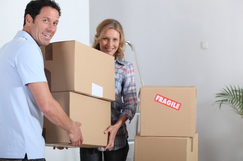 Professional handling of fragile items in a North London removal